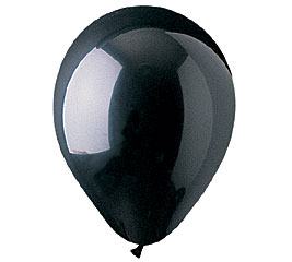 Black Helium Latex Balloon